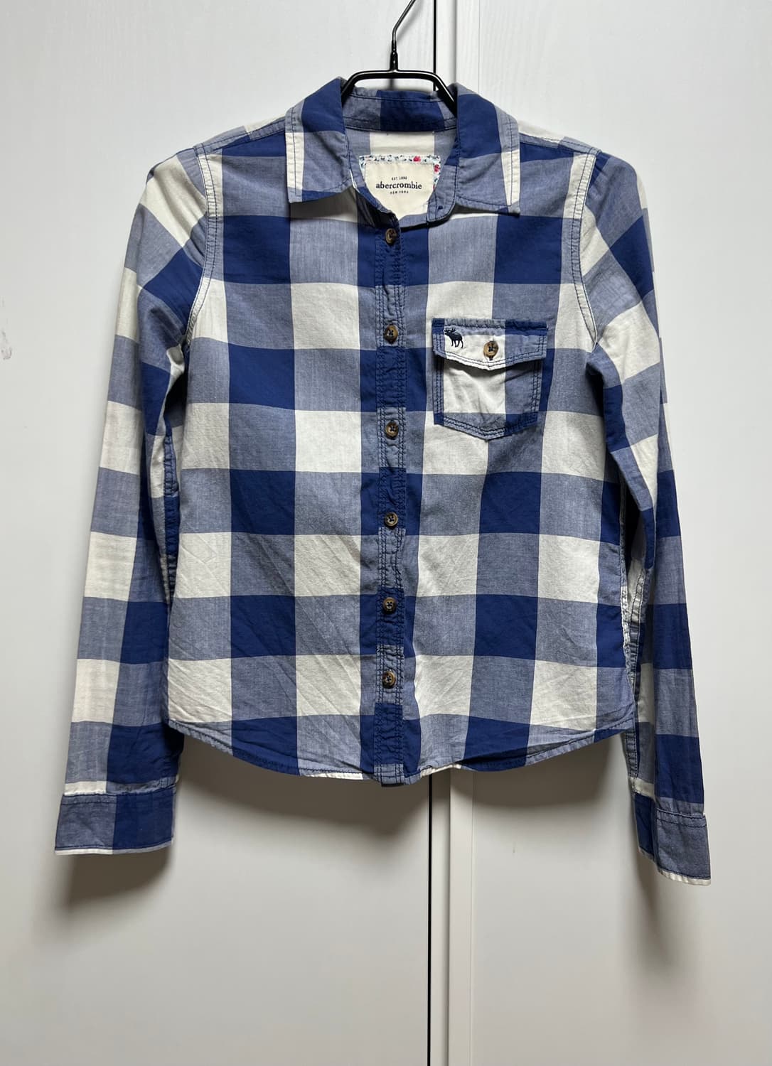아베크롬비 로고 체크 셔츠 상품이미지1