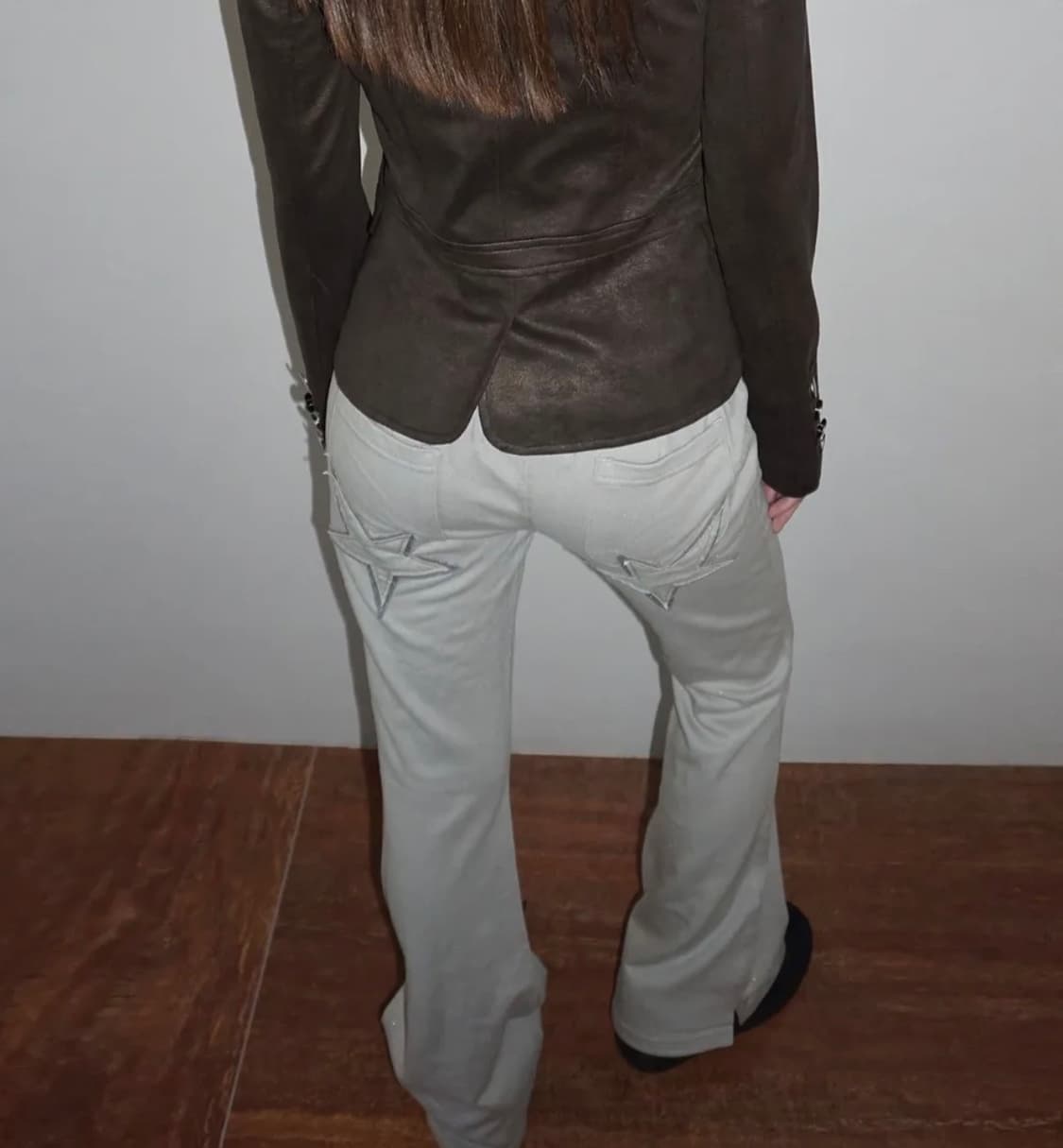 스컬프터 글리터 부츠컷 스웨트팬츠 m 새상품 상품이미지1