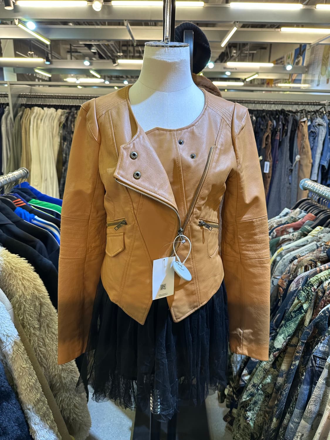 VINTAGE 브라운베이지 라이더자켓 상품이미지2