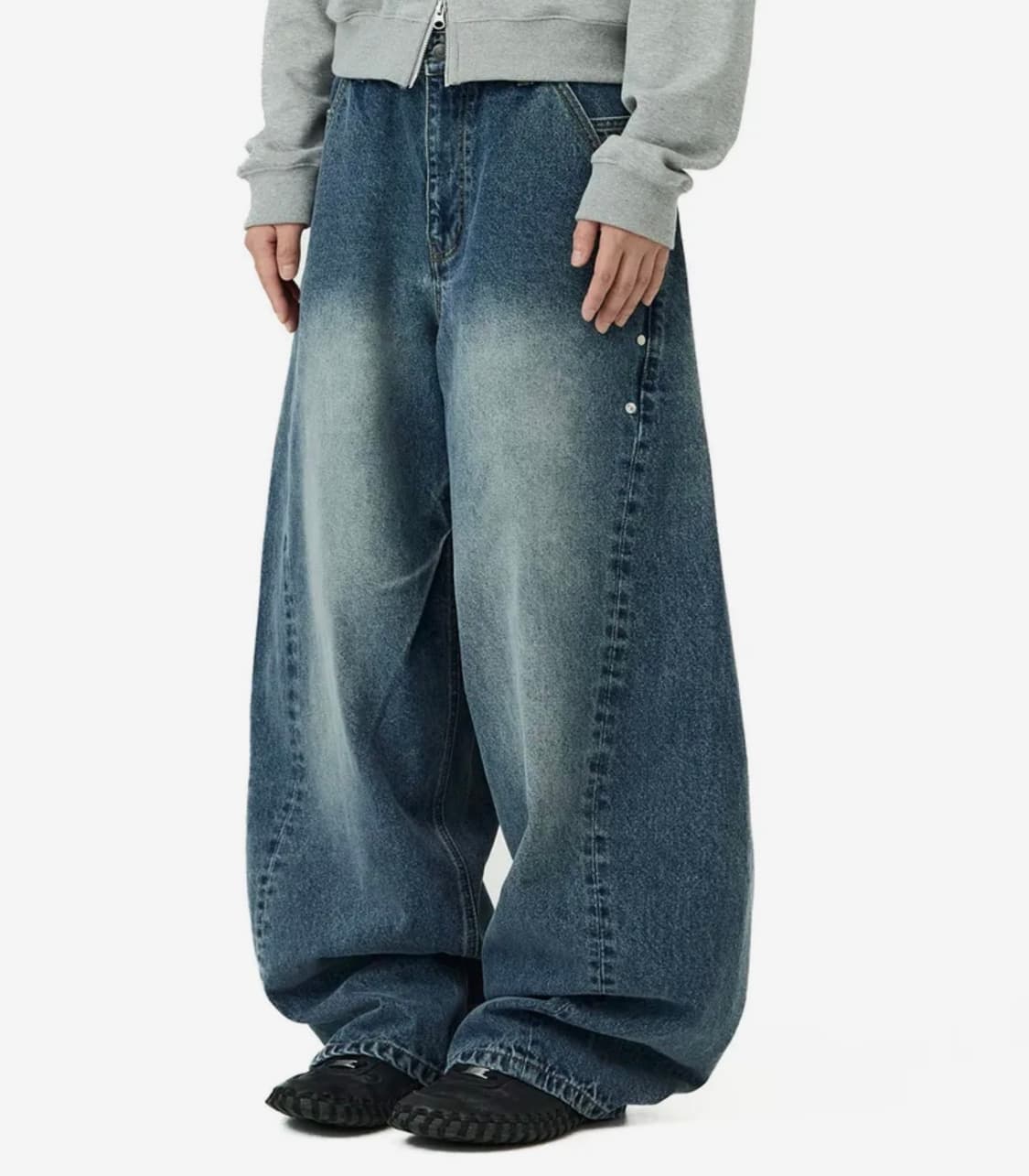 밈더워드로브 유정 콜라보 유스 커브드 어웨이 팬츠 s 상품이미지2