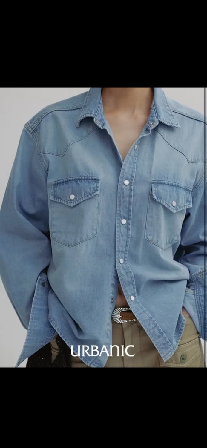 얼바닉30 웨스턴 데님 셔츠 상품이미지1
