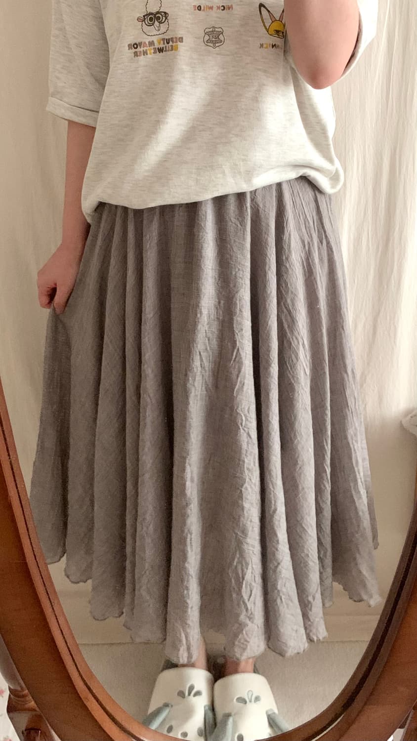 그레이브라운 아사면 여리 스커트 상품이미지3