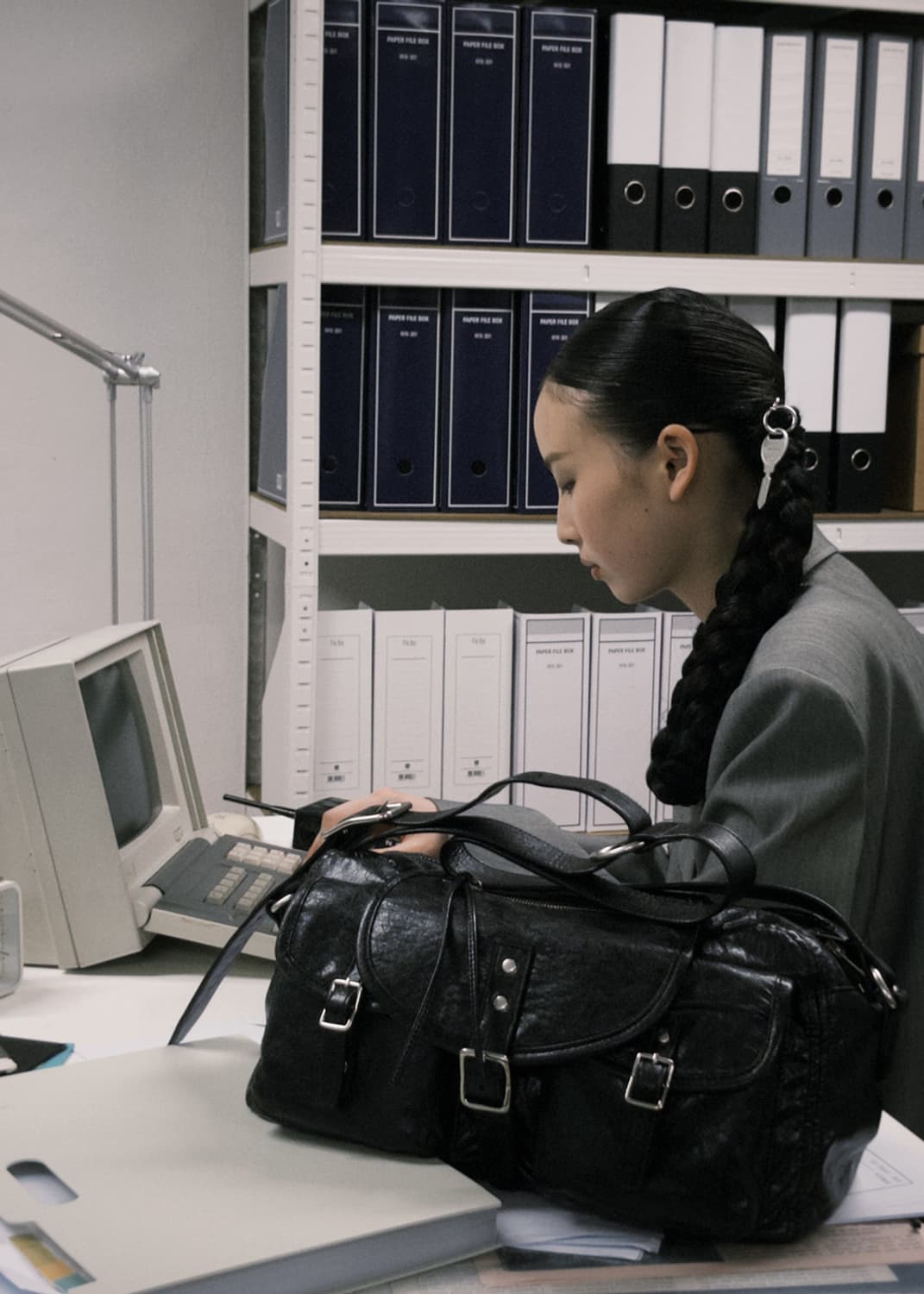 데뷔옹 바이커백 블랙 상품이미지1