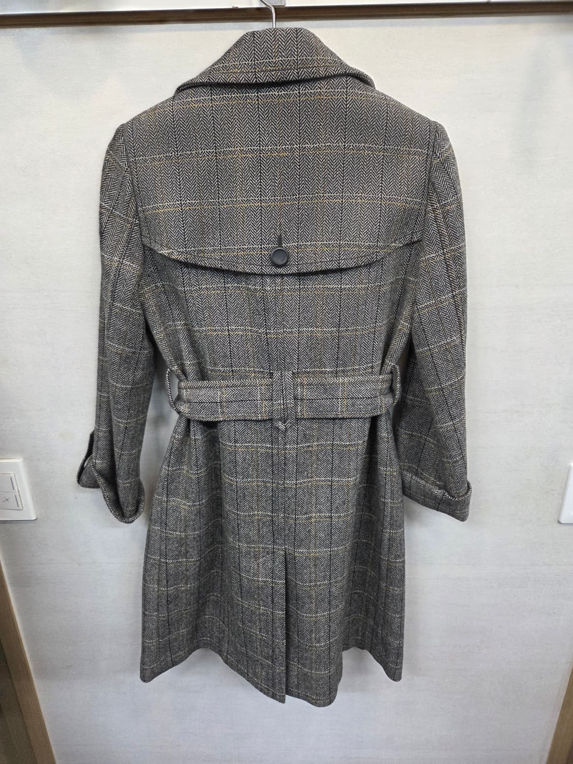 톰보이 여성 울 체크 트렌치코트 90 66  상품이미지2