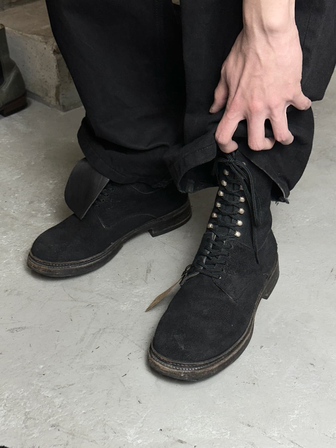 *아카이브* 10A/W 미하라 야스히로 러프아웃 스웨이드 컴뱃 부츠 상품이미지3