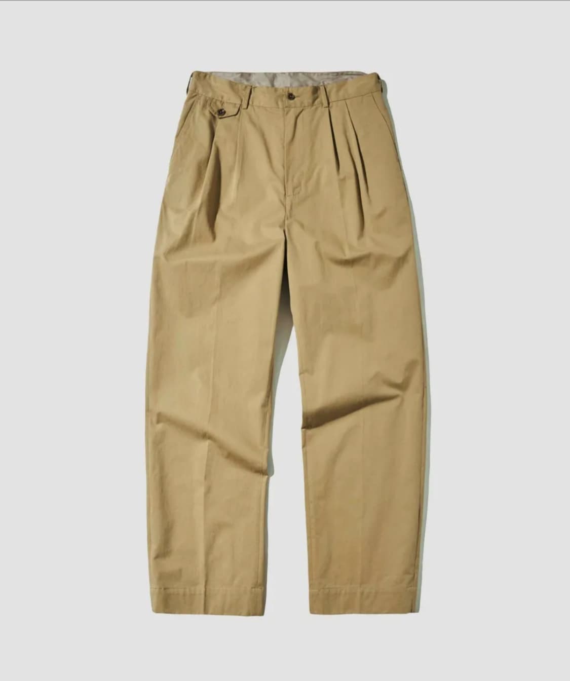 아웃스탠딩 스포츠 자켓, 플리츠 팬츠 코튼 셋업 BEIGE 상품이미지3