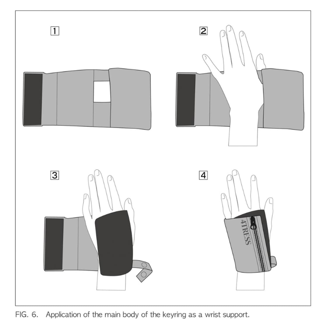 WRAP WALLET KEYRING 01 / ASH BLACK 상품이미지4