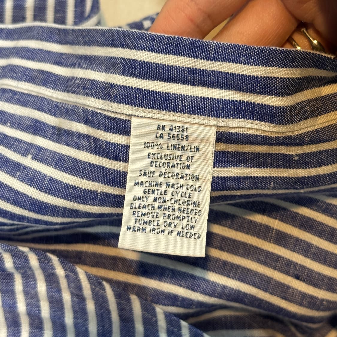 L) 폴로 랄프로렌 클래식핏 스트라이프 린넨 셔츠 상품이미지7