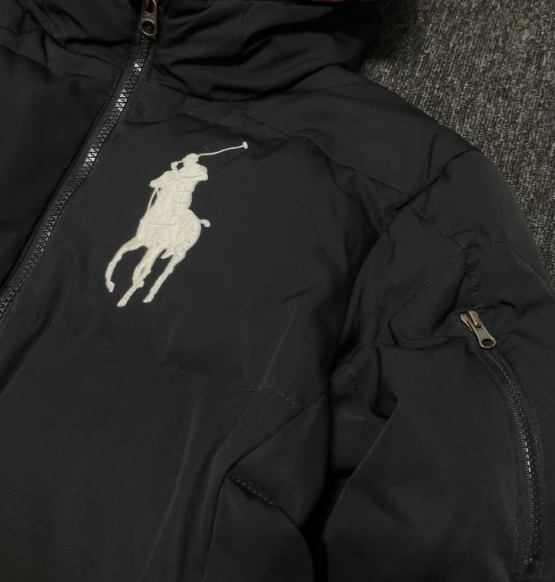 폴로 00s 빅포니로고 패딩 블랙 상품이미지3