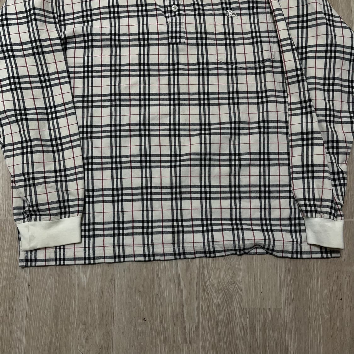 버버리 런던 기마로고 노바체크 PK 긴팔 카라티 XL/105  상품이미지3