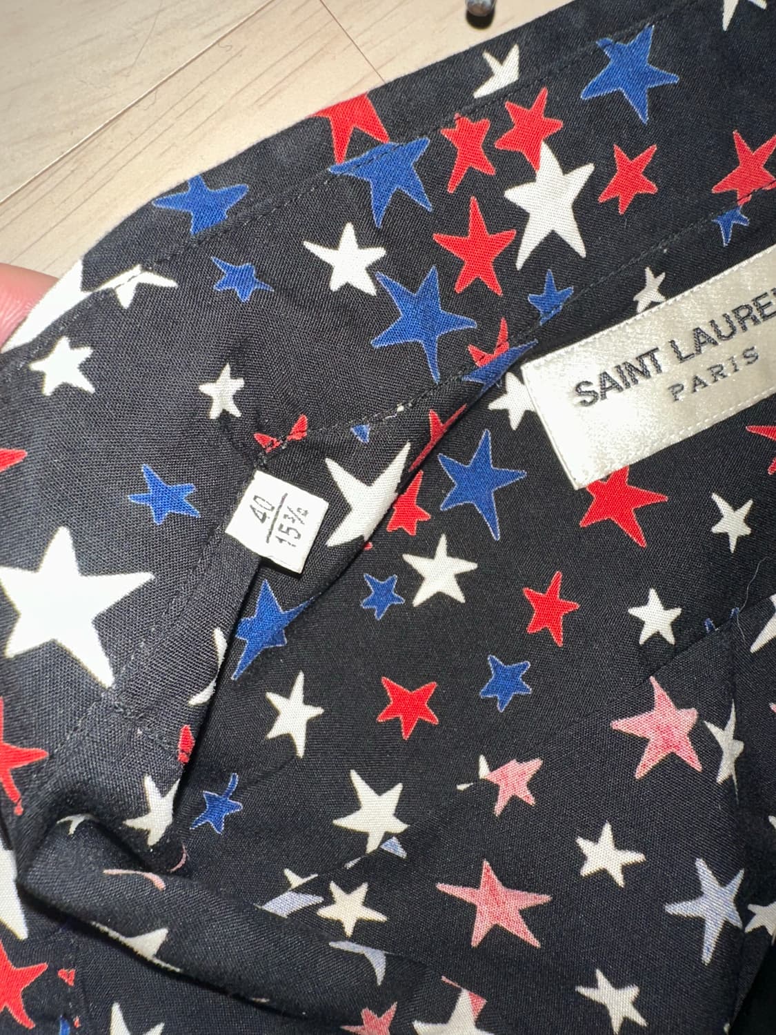 생로랑 스타 실크 셔츠 상품이미지5