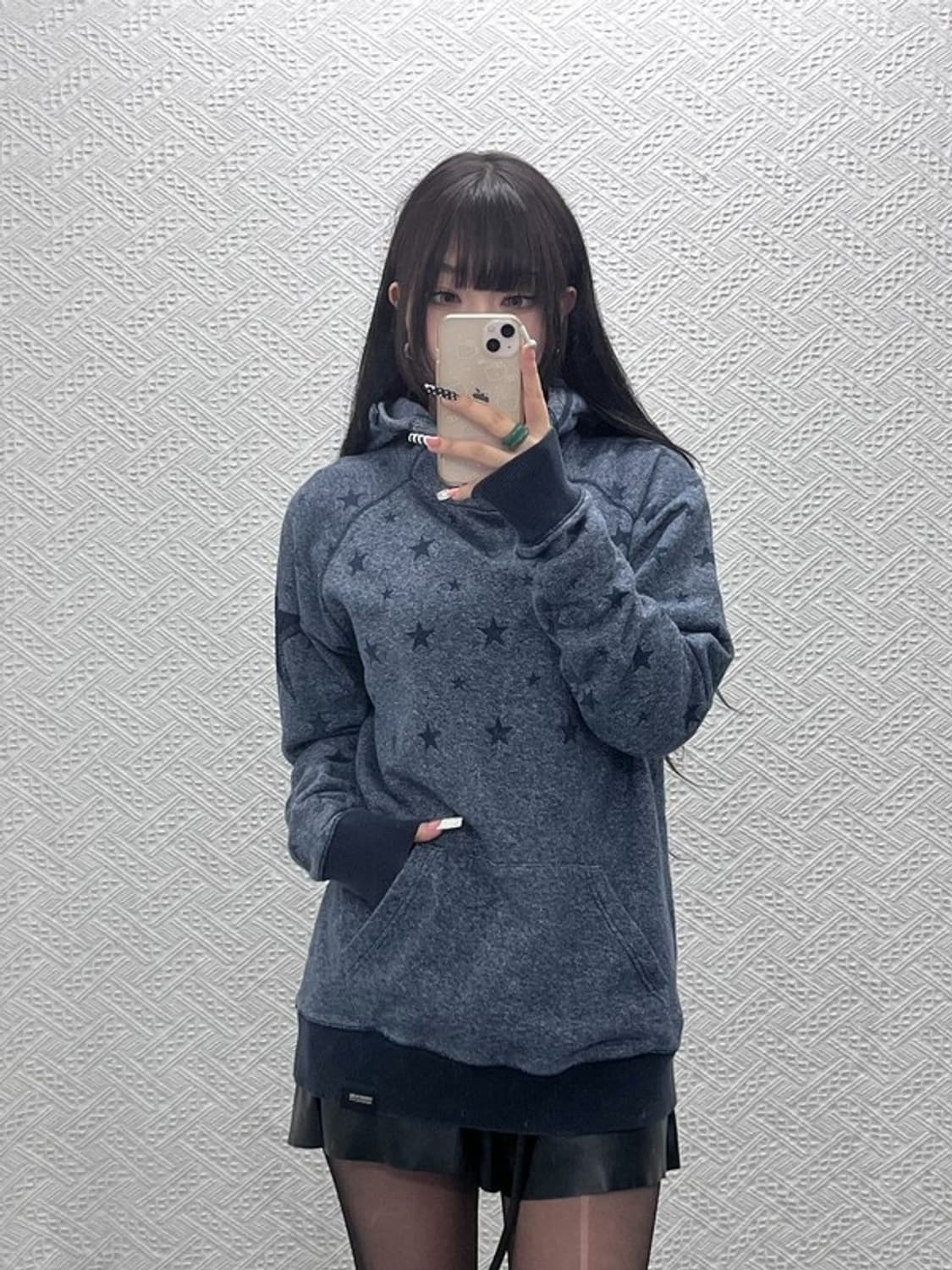 푸부 FUBU 스트릿 펑크 슈팅스타 별패턴 후드티 L C10294 상품이미지1