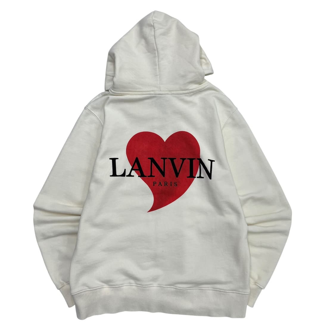 랑방 하트 로고 아이보리 후드집업 상품이미지4