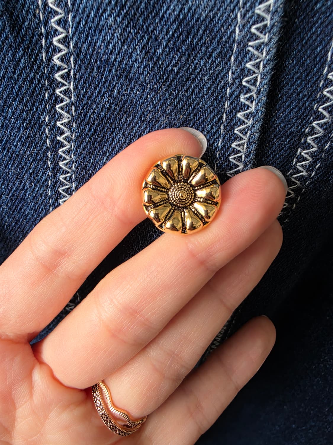 핑크하우스 데님 롱 스커트 상품이미지3