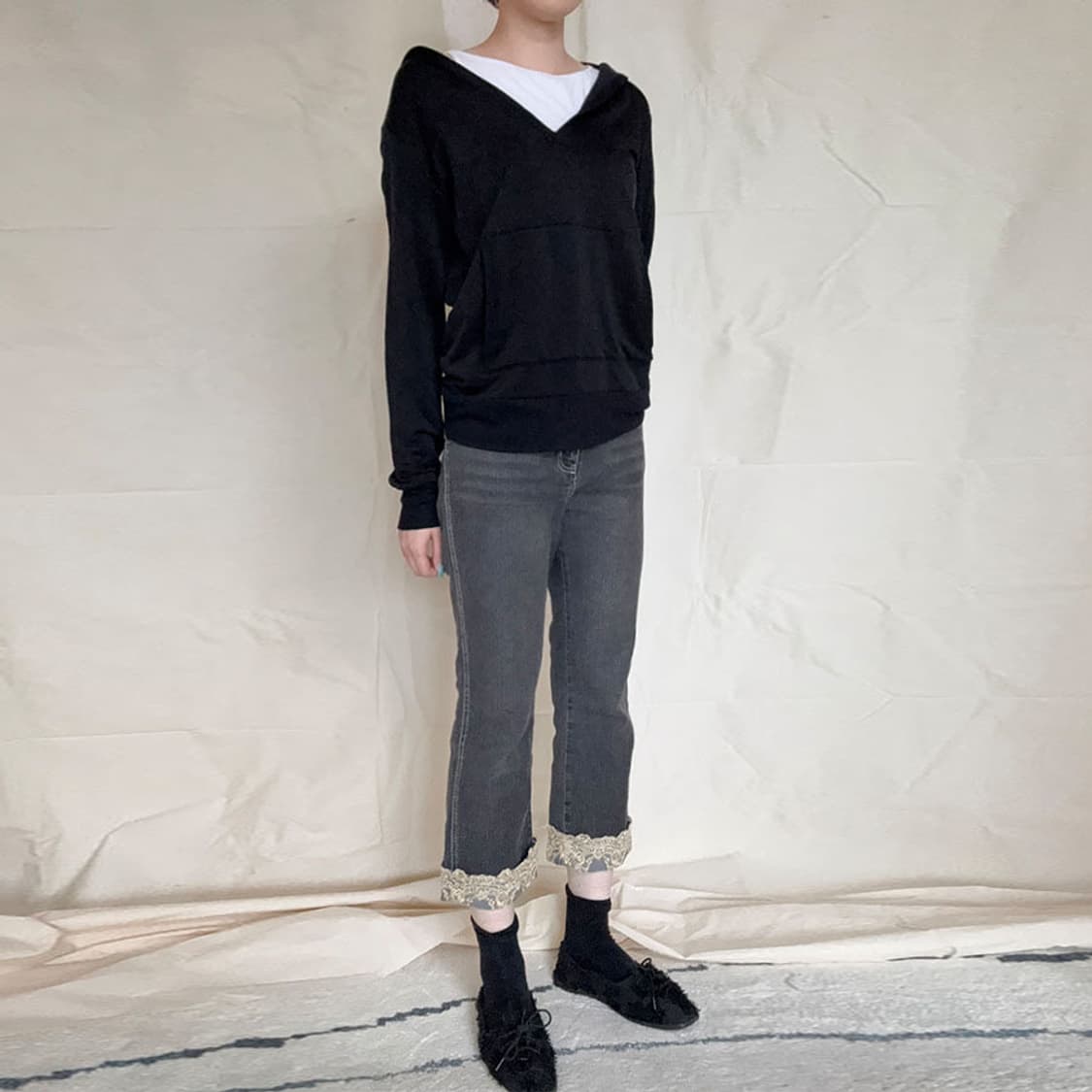 Just Cavalli Lace-Trimmed CropCapri Jean 상품이미지4