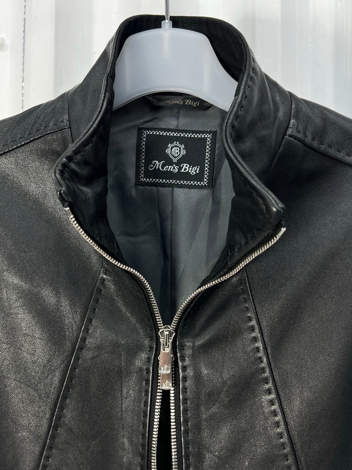 Lambskin stitch single jacket 상품이미지4