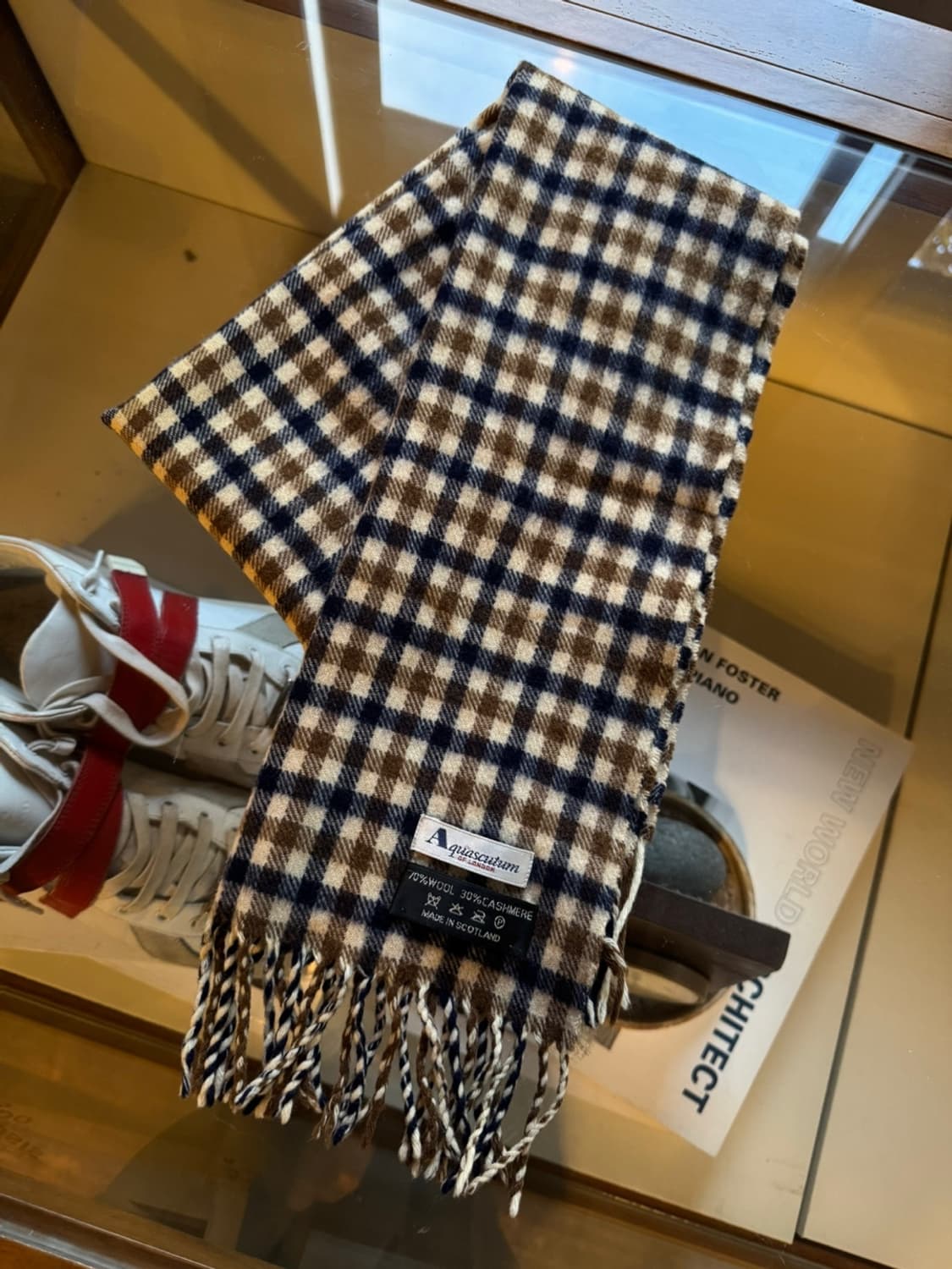 아쿠아스큐텀 캐시미어 혼방 머플러  상품이미지3