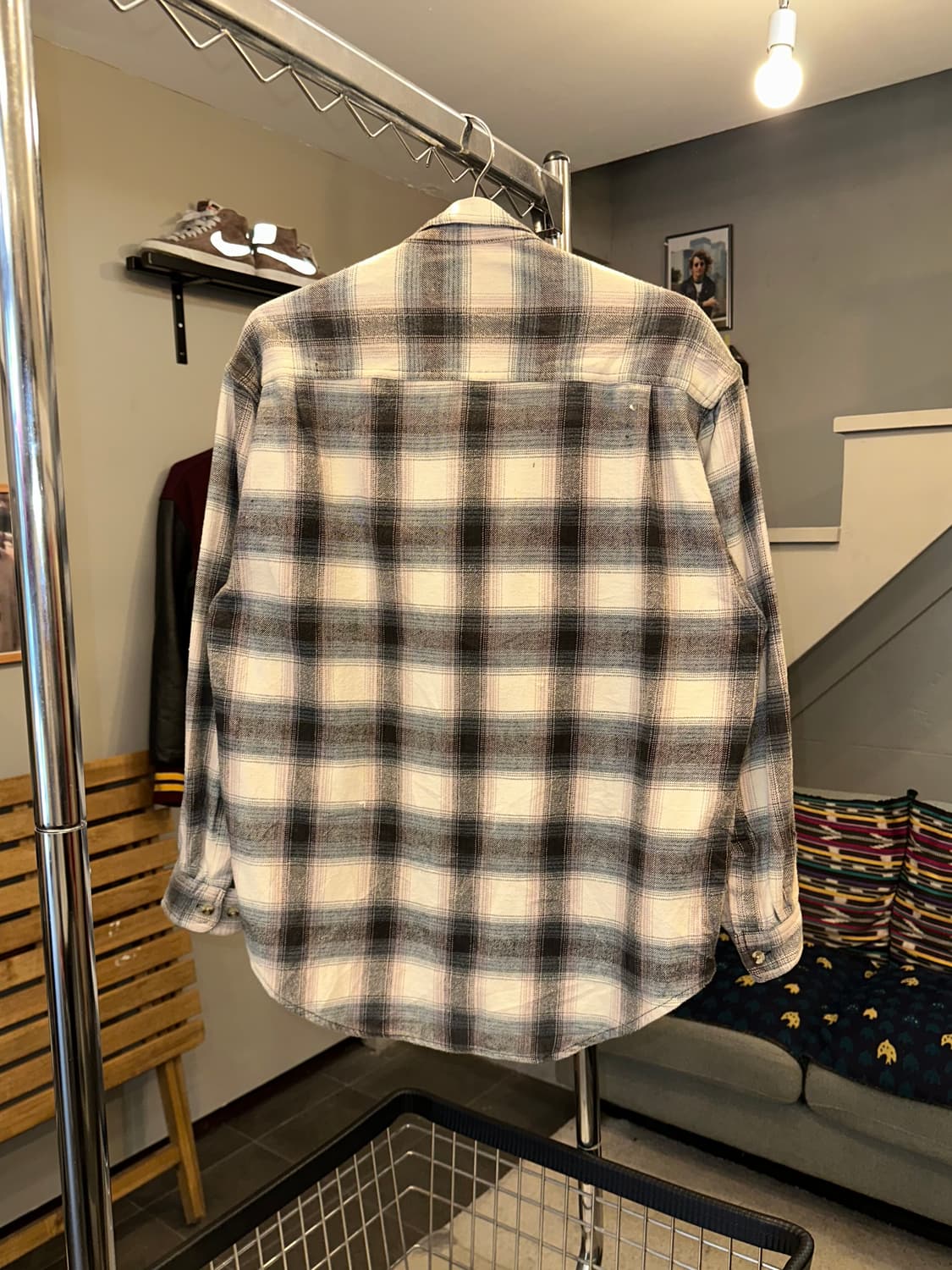 90’s Pepsi check pattern flannel shirt 상품이미지8