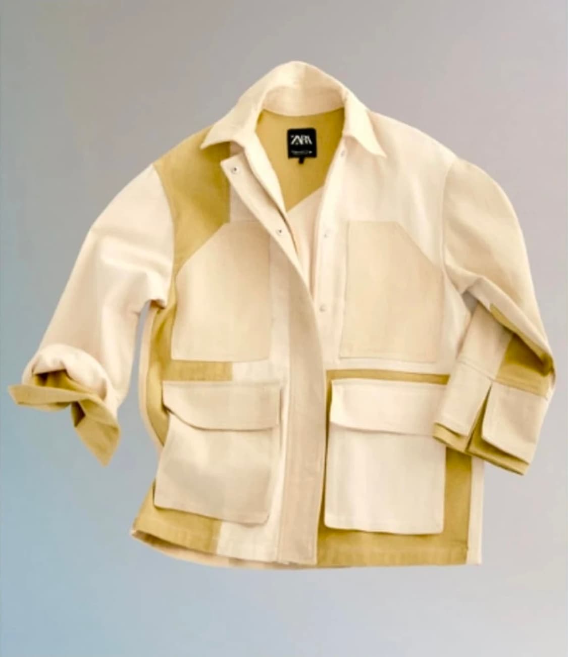 자라 패치워크 개버딘 재킷 M 상품이미지3