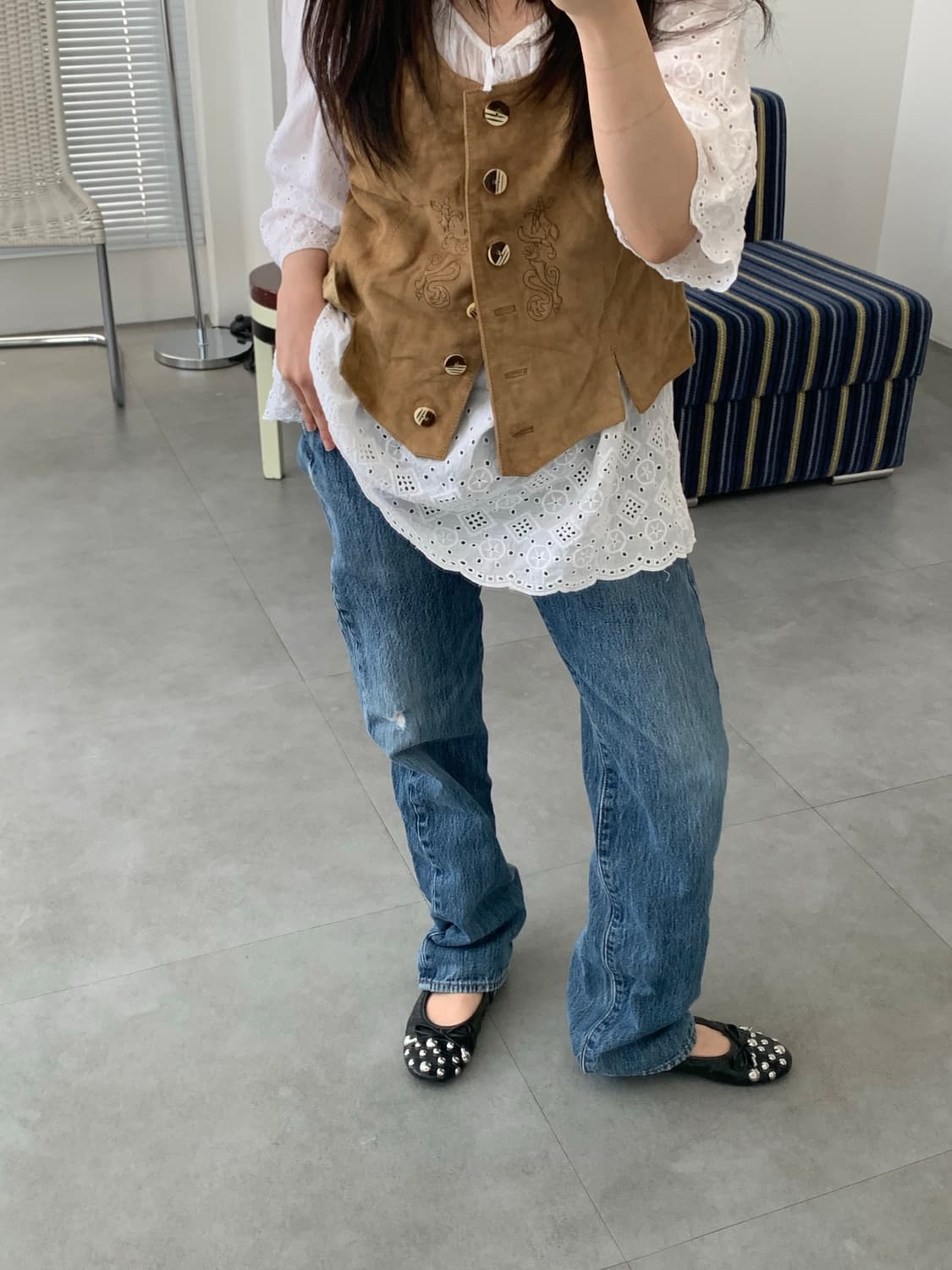 suede vest 상품이미지1