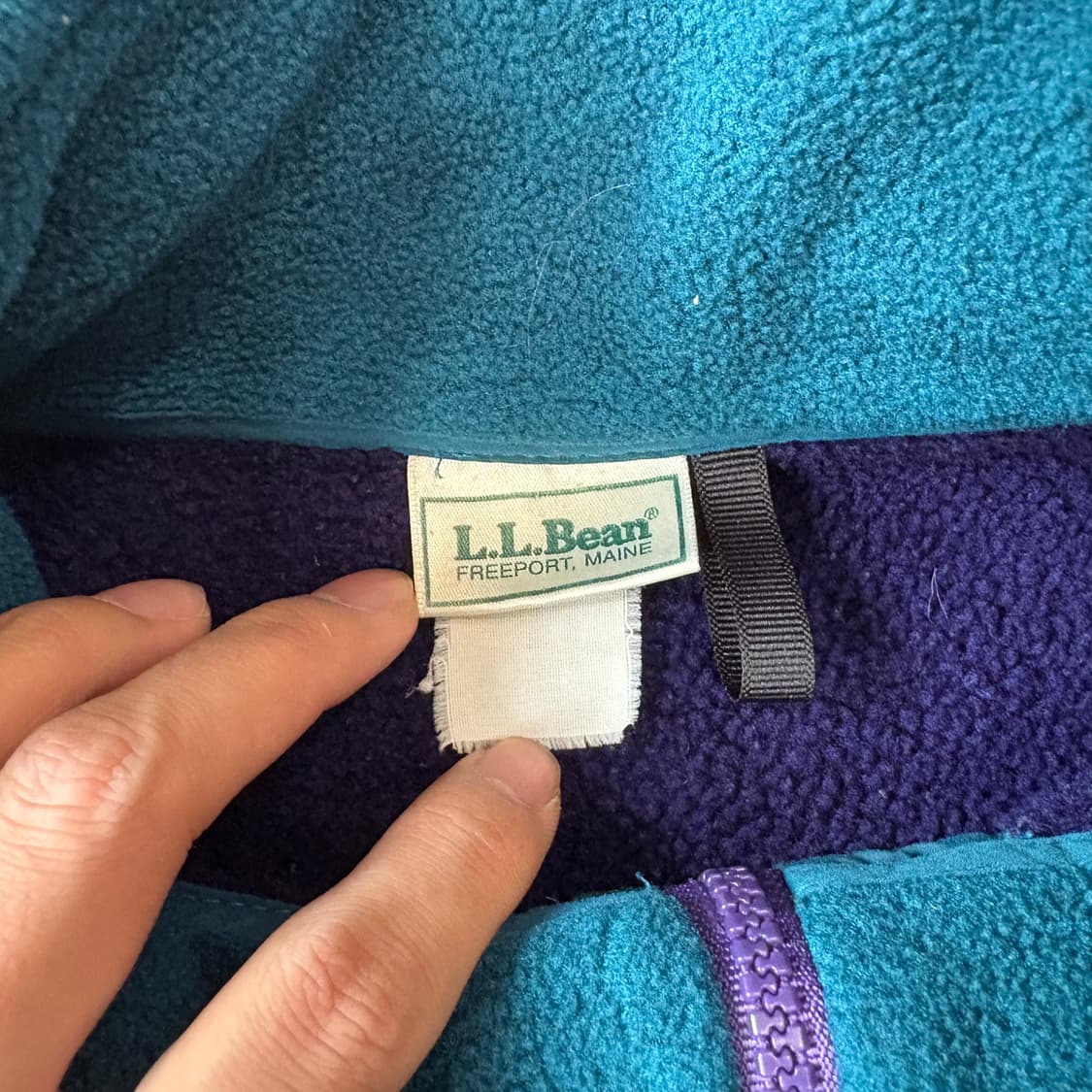 90s L.L.bean 90년대 생산 엘엘빈 퍼플 딥 파일 플리스 신칠라 상품이미지5