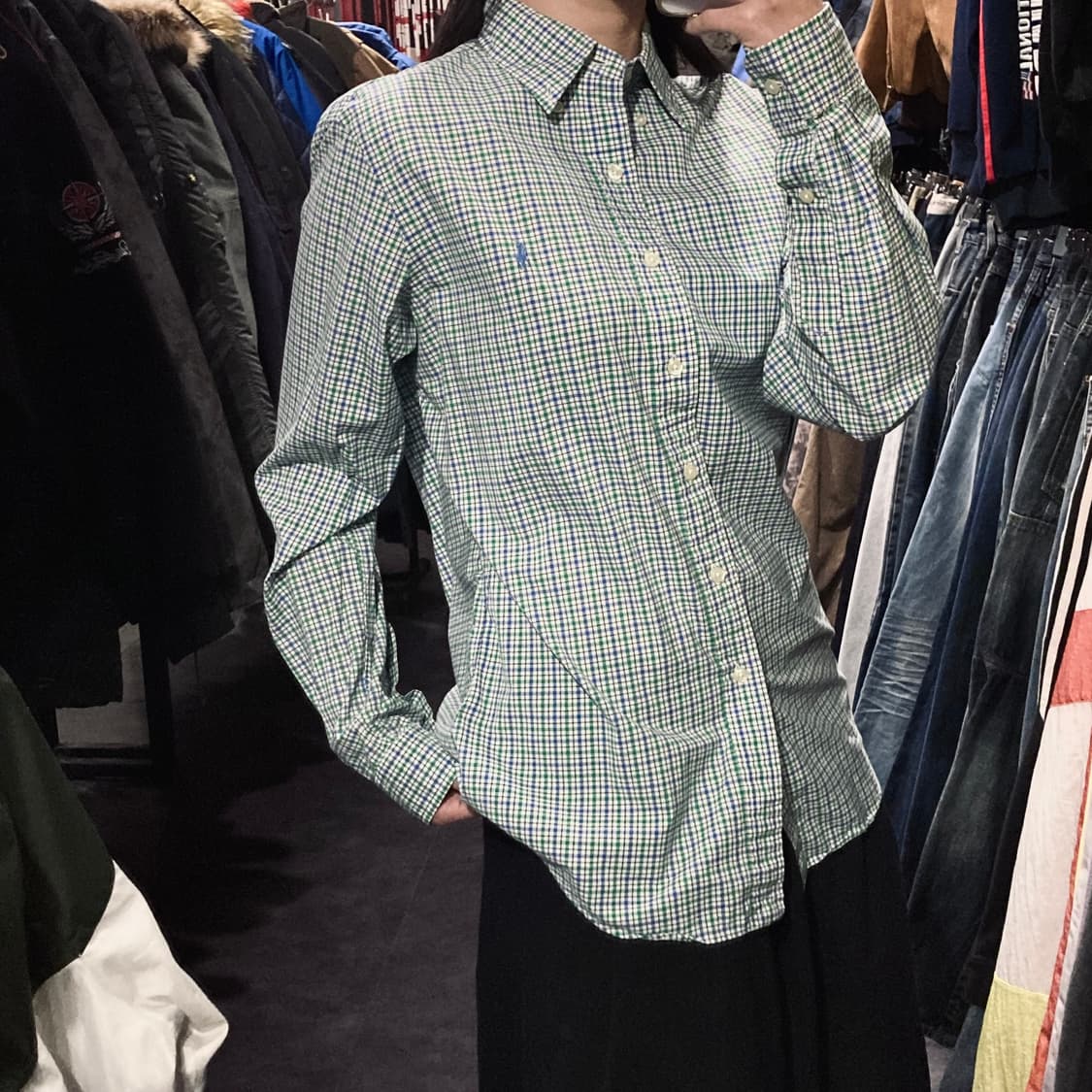 [IM] 폴로 랄프로렌 테터솔 체크 셔츠 그린 블루 상품이미지3