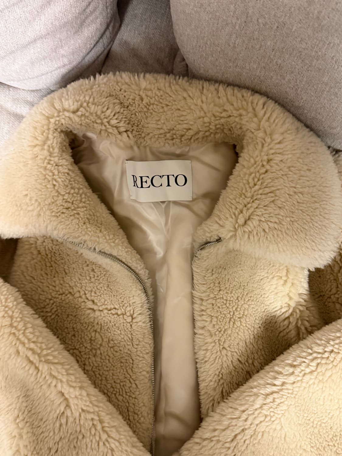 [M]렉토 22 fw 울 시어링 테디자켓 상품이미지2