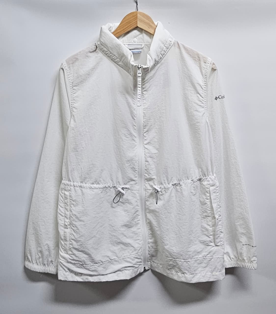 컬럼비아 여성 화이트 바람막이 자켓 M 상품이미지1