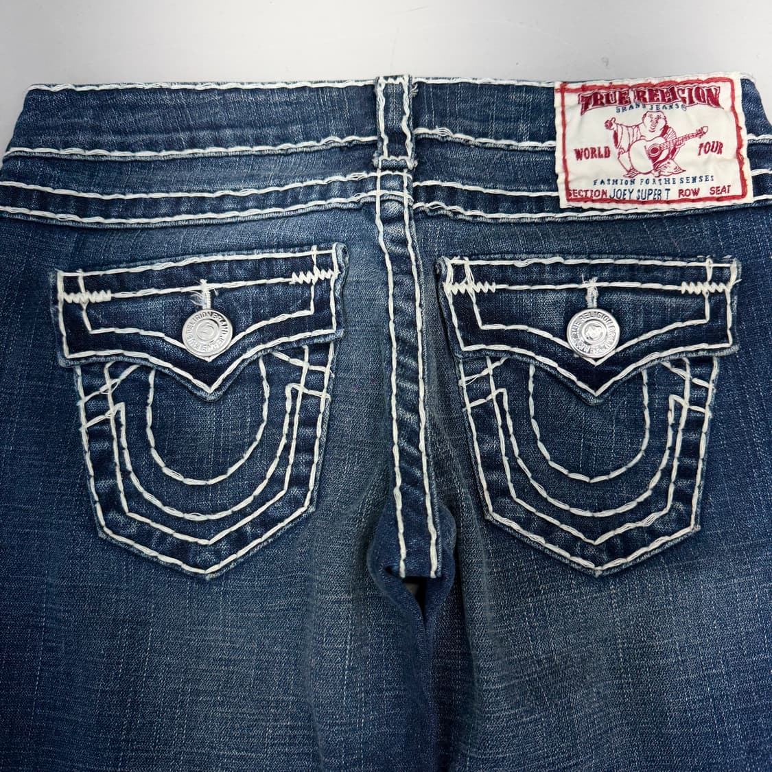 트루릴리전 Y2K 흰색스티치 조이슈퍼티 부츠컷 데님팬츠 상품이미지5