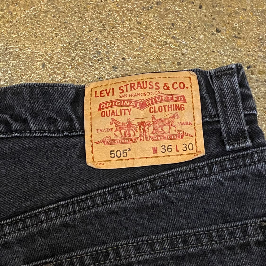 미국 빈티지 리바이스 505 블랙진 청바지 상품이미지7