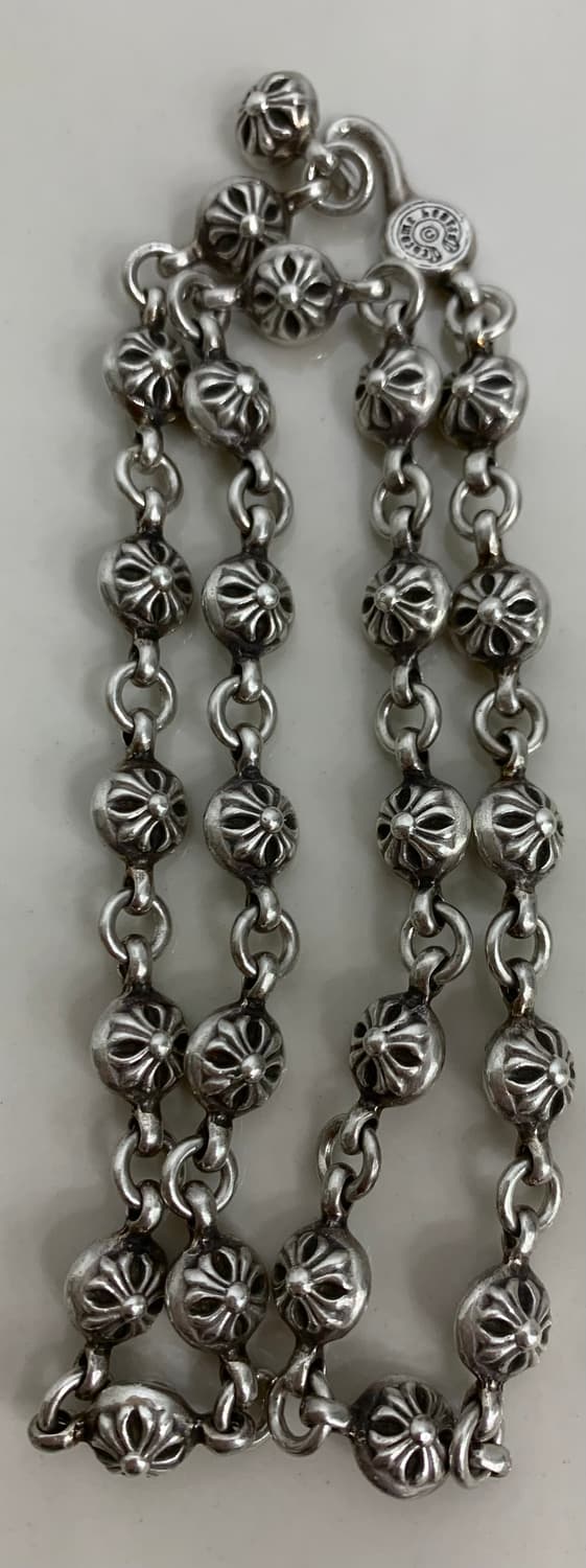 [20인치]크롬하츠 크로스볼 체인 펜던트 목걸이 25링크 상품이미지3