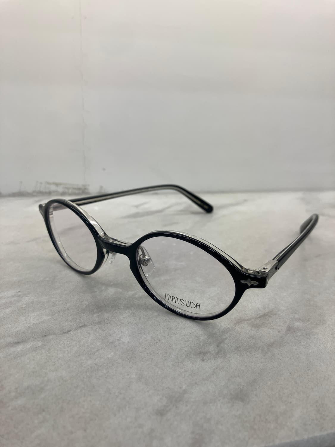 마츠다 MATSUDA 블랙클리어 오벌 뿔테 안경 상품이미지9