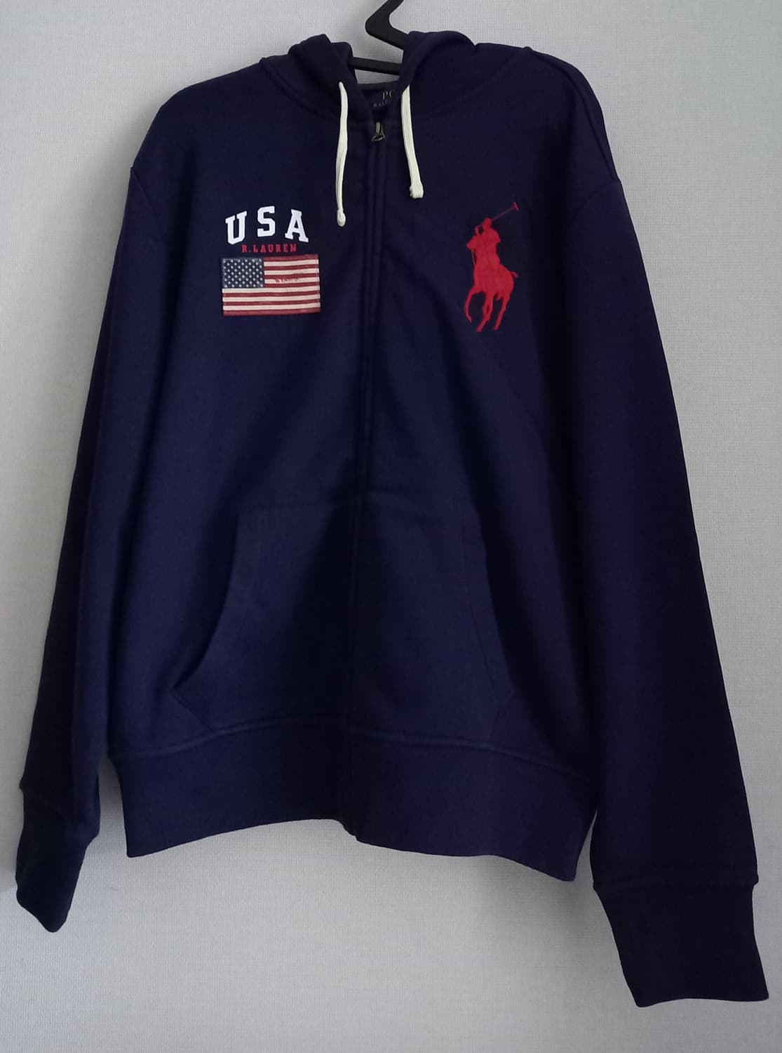 폴로 POLO 빅포니 성조기 USA 후드집업 95/M 상품이미지1