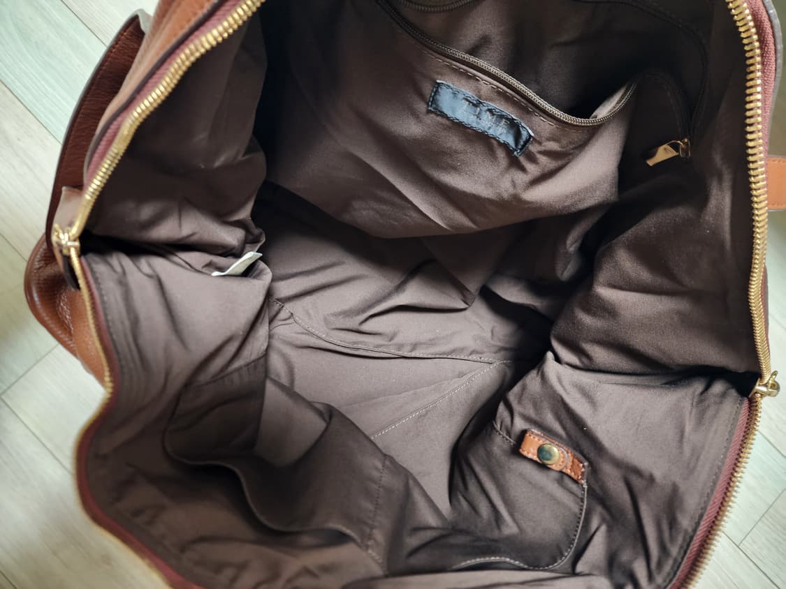 (새상품)타임 브라운 소가죽 보스턴백 상품이미지7