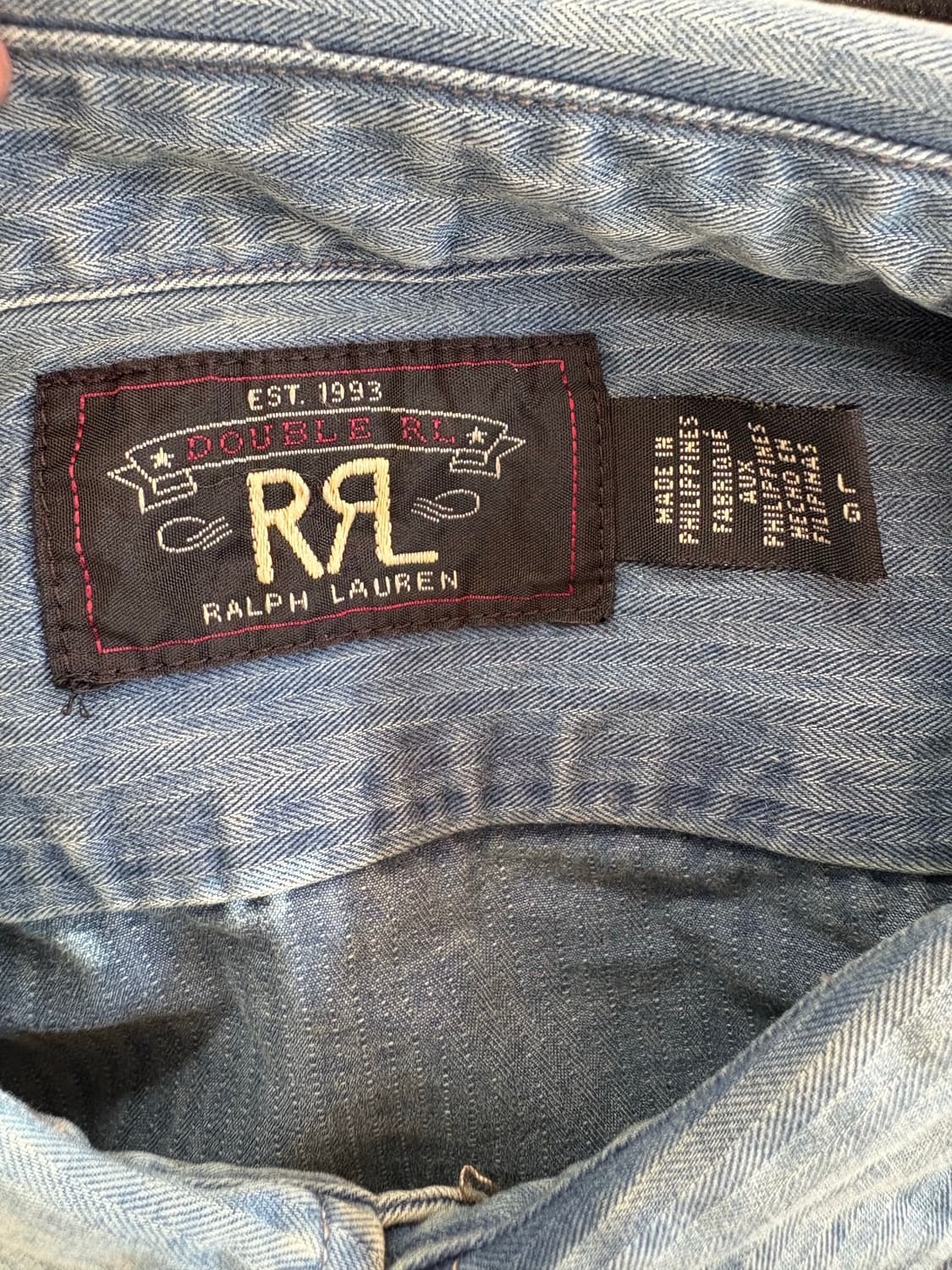 RRL 인디고 헤링본 워크셔츠 상품이미지2