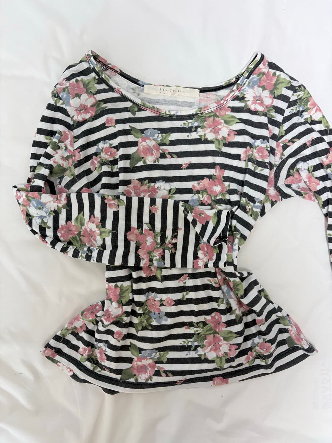 일본 빈티지 스트라이프 티 상품이미지1