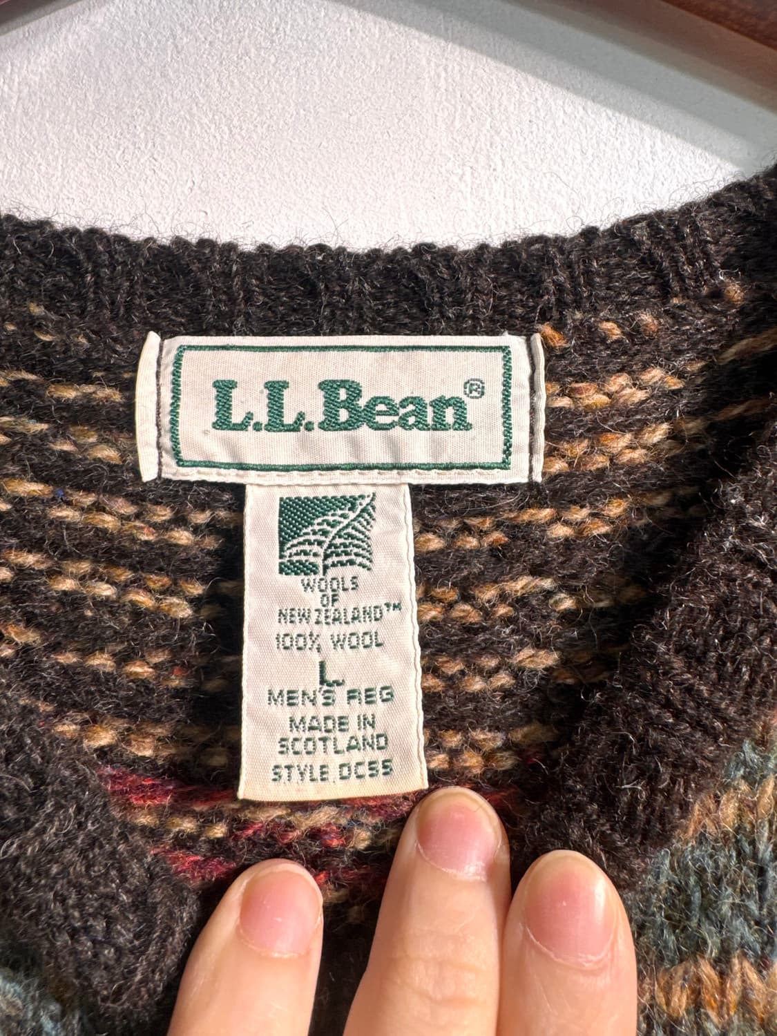 LL BEAN 엘엘빈 1980년대 빈티지 울 100% 니트 L C507 상품이미지10