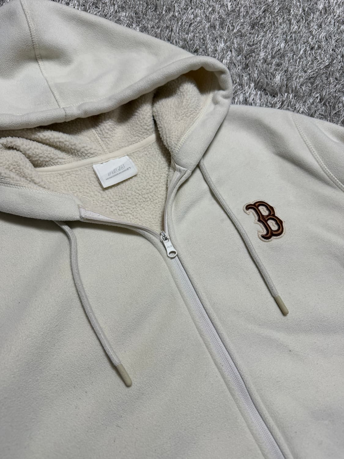 [L] MLB 보스턴 와펜 기모 집업후드 상품이미지1