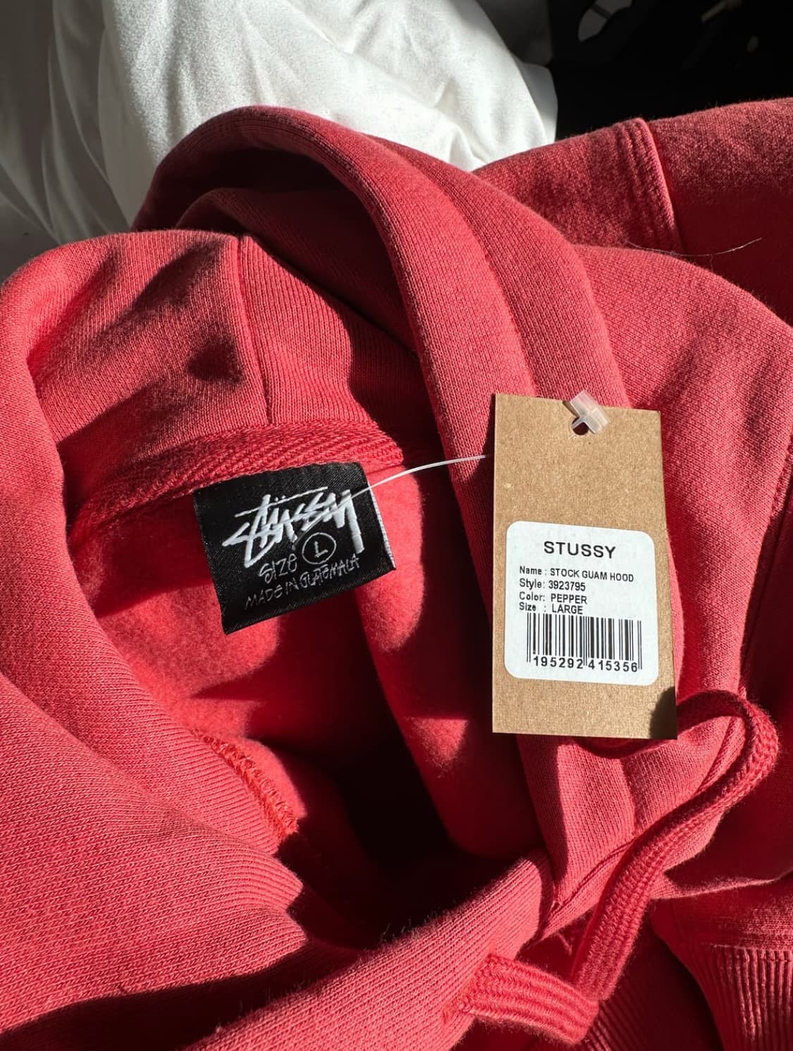 스투시 괌 레드 후드 급처 상품이미지1