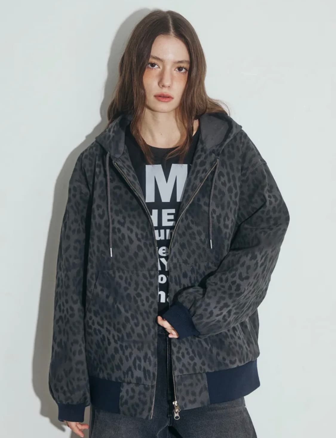 오피쉬 레오파드 워크후드자켓 상품이미지2