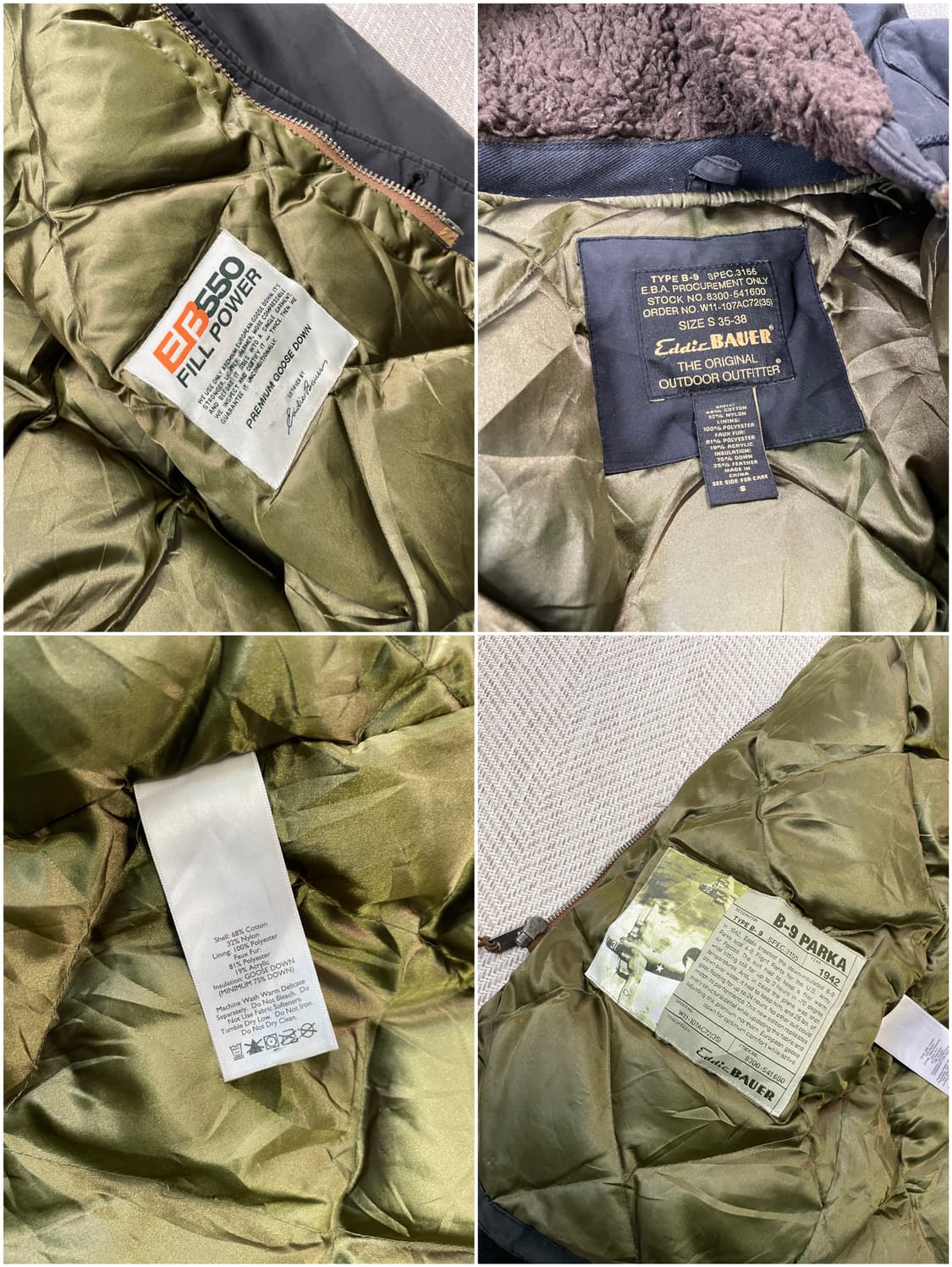 에디 바우어 B-9 파카 구스다운 퍼트리밍 패딩 J03726 상품이미지7