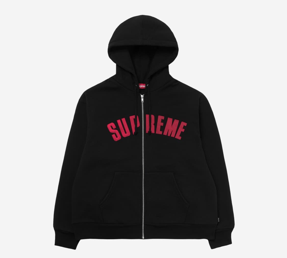 슈프림 써멀 아크 블랙 후드집업 L 상품이미지1