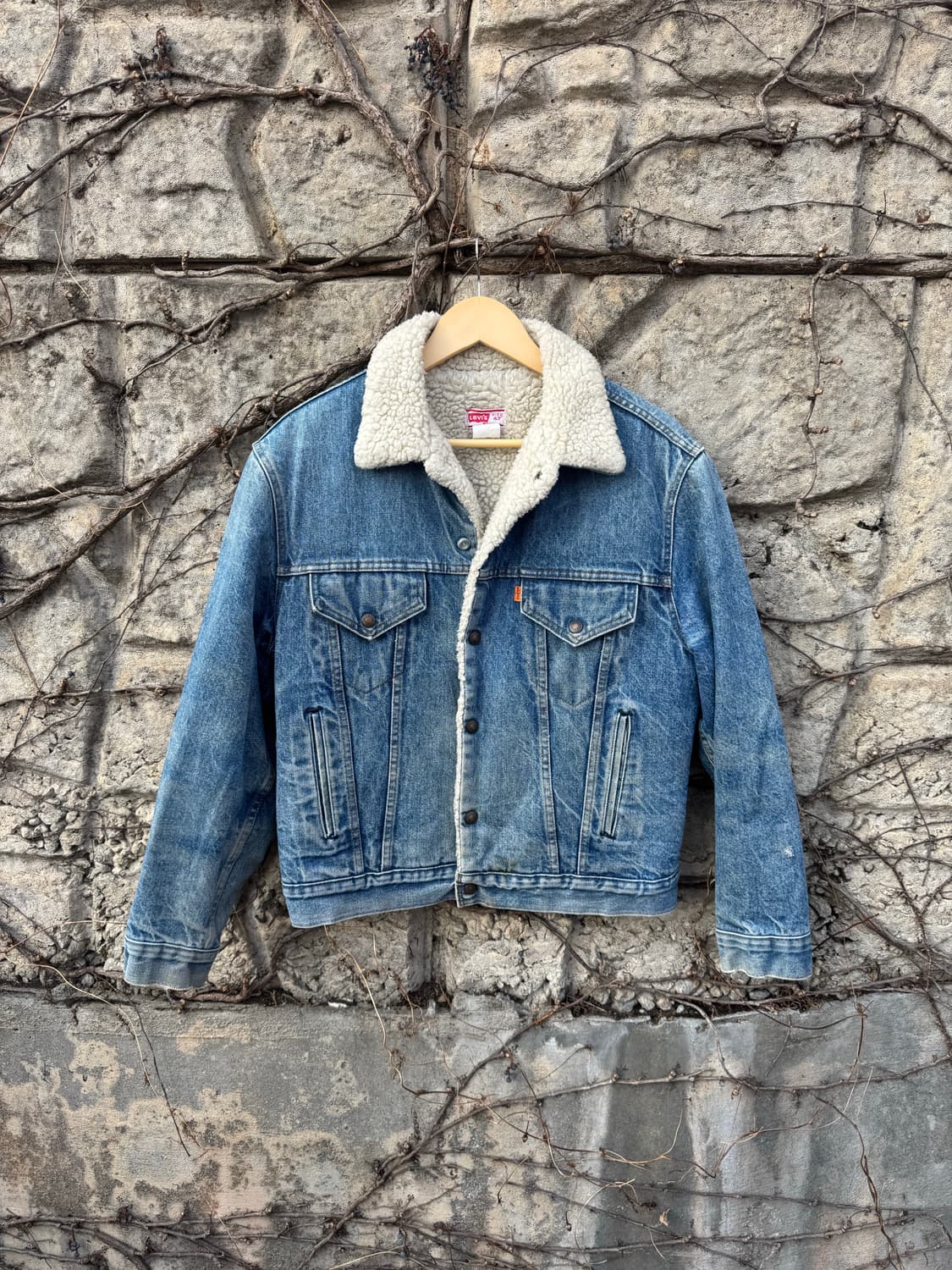 80s 리바이스 빈티지 쉐르파 안감 데님 트러커 자켓 웨스턴 상품이미지1