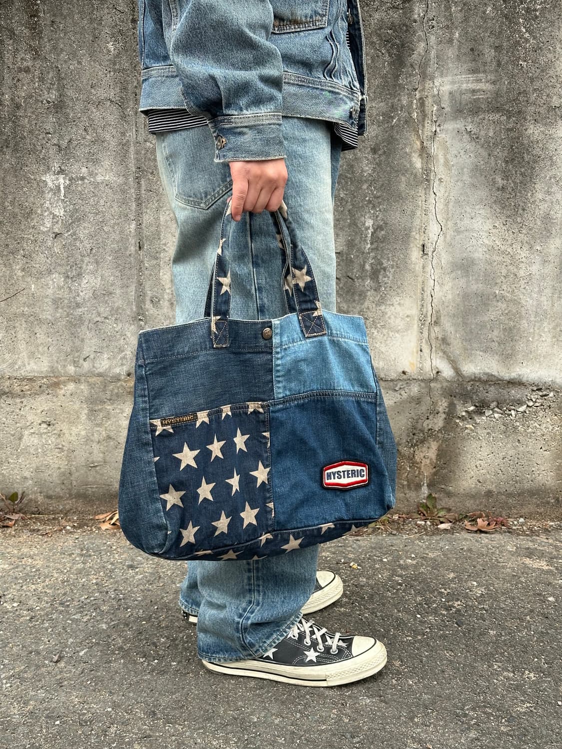히스테릭글래머 빈티지 패치워크 데님 토트백 숄더백 가방 상품이미지1
