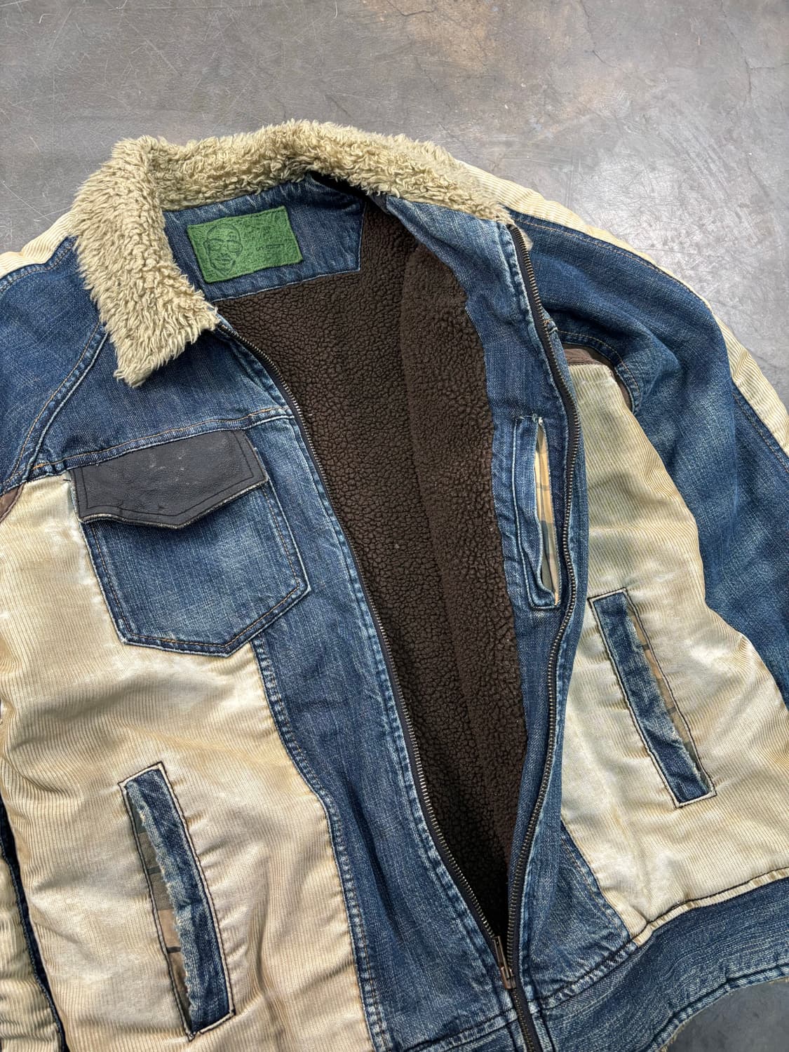 빈티지 데님 쉐르파 자켓 상품이미지5