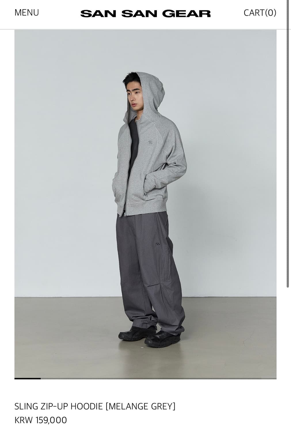 산산기어 SLING ZIP-UP HOODIE 2사이즈 1사이즈로 교환 상품이미지1