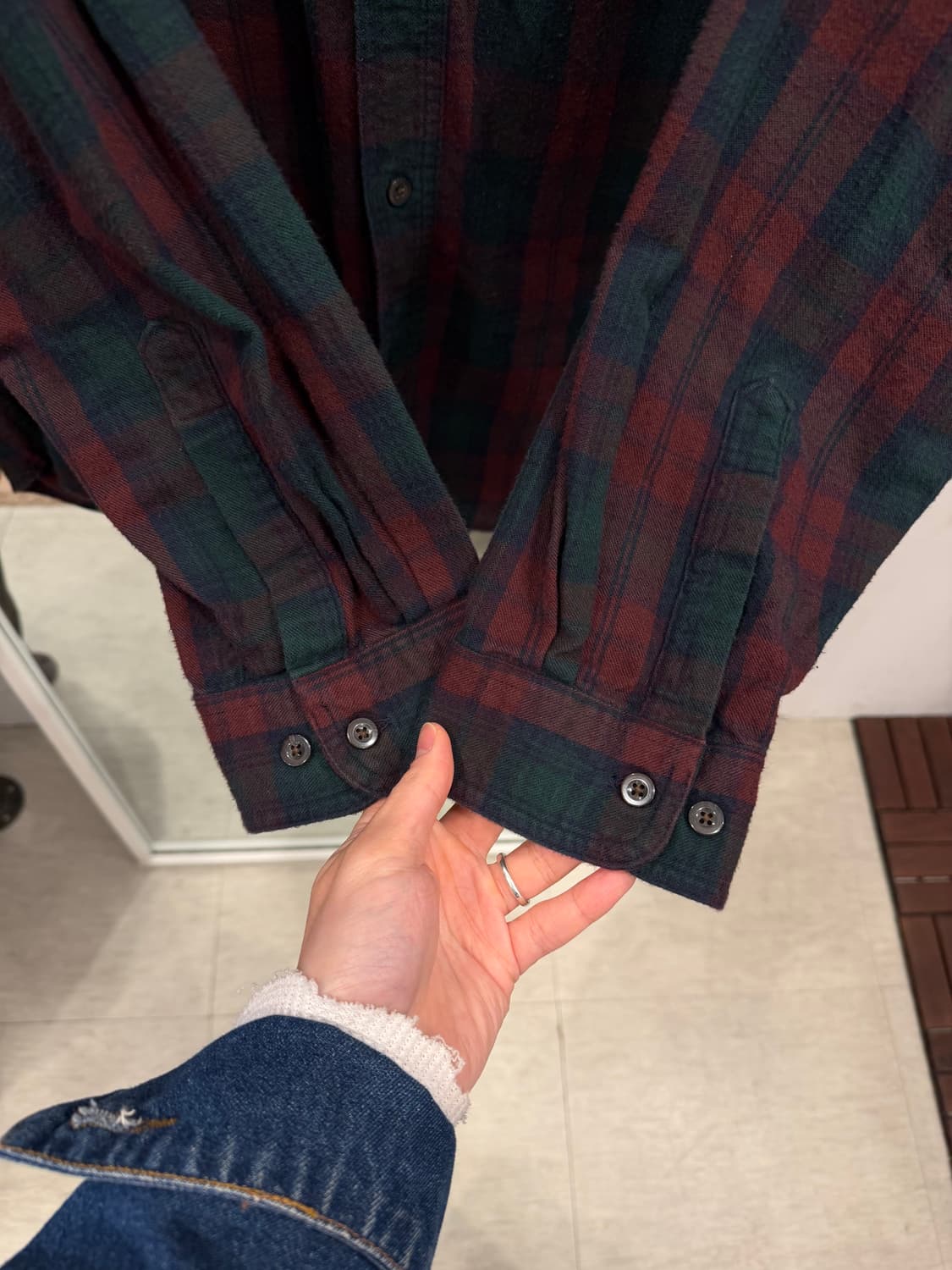 00s L.L.Bean 엘엘빈 플란넬 체크 셔츠 상품이미지4
