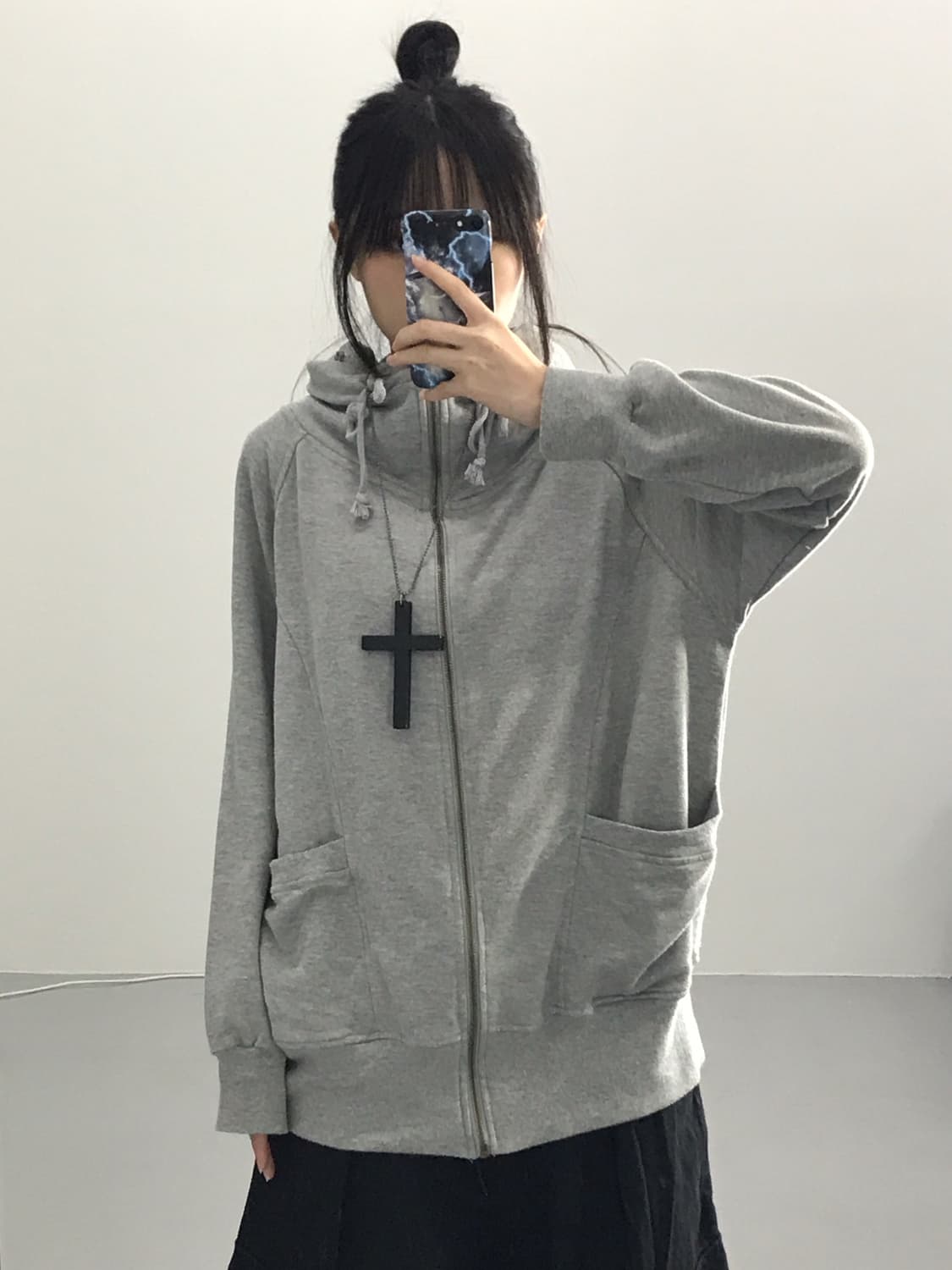 Jpn High Neck Zip Up Hoodies 상품이미지2