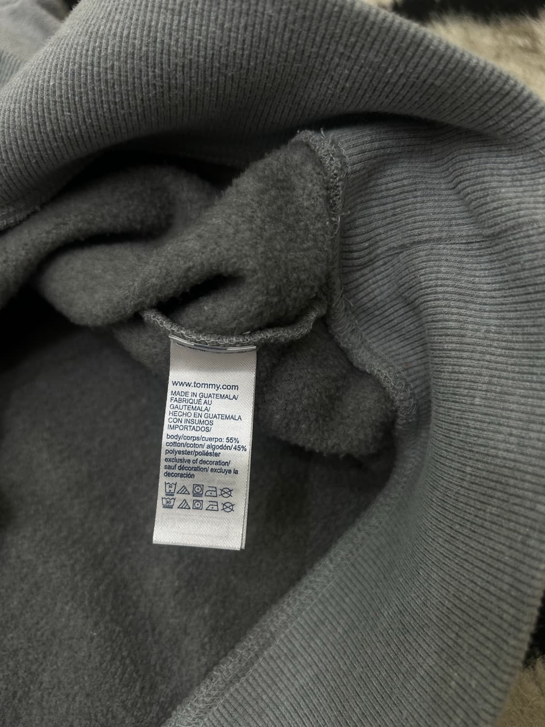 [L]타미힐피거 로고 자수 맨투맨/그레이/기모 상품이미지5