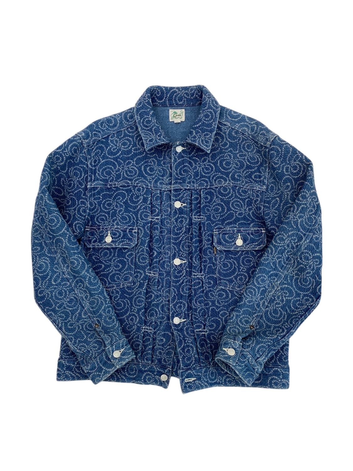 calee 타입2 더블 자카드 데님 자켓 상품이미지1